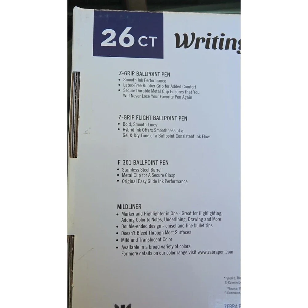 Zebra Writing Refresh Combo 26ct Pens Mildliners Highlighter Mechanical Pencils
